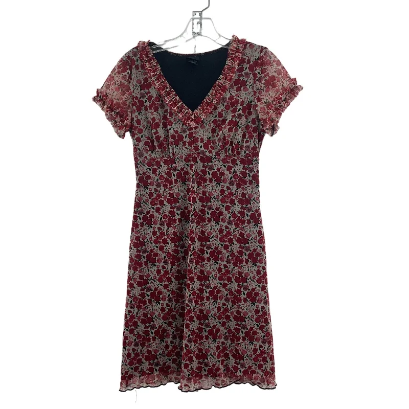 Bonus Savings Xhilaration Red White Floral Women's Y2k Sheath Midi Dress M Polyester Preowned Bonus Savings Xhilaration Red White Floral Women's Y2k Sheath Midi Dress M Polyester Preowned