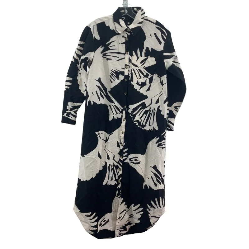 Savings Galore Maeve Black White Falcon Themed Womens Long Shirt Dress Cotton 2XS Preowned Savings Galore Maeve Black White Falcon Themed Womens Long Shirt Dress Cotton 2XS Preowned