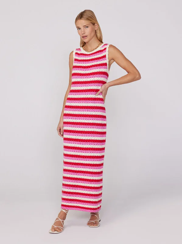 Mega Sale Bunty Pink Stripe Knit Dress