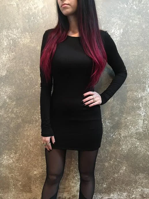 Bargain Bin Bianca Rachele Black Knit Mini Dress