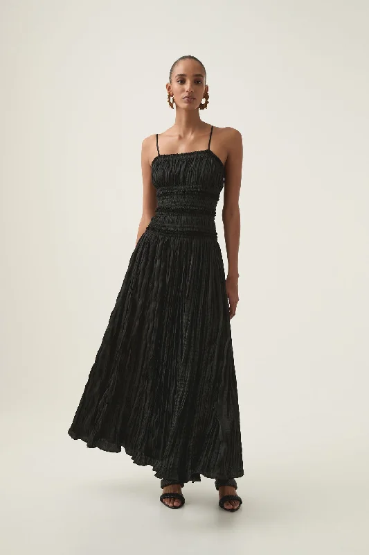 Clearance Sale Dewdrop Layered Satin Gown