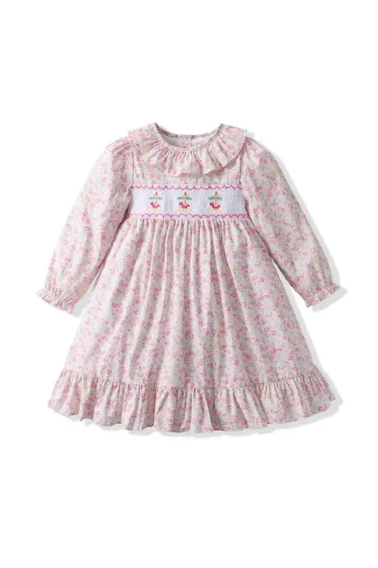 Flash Sale Flower Baby Girl Smocking Dress Children Sailboat Embroidery Puff Sleeve Dresses Girls Charlotte Princess Flash Sale Flower Baby Girl Smocking Dress Children Sailboat Embroidery Puff Sleeve Dresses Girls Charlotte Princess