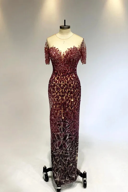 Crazy Deals Luxury Beading Crystals Prom Dresses Short Sleeves Red Mermaid Skirt Floor Length Evening Dresses Crazy Deals Luxury Beading Crystals Prom Dresses Short Sleeves Red Mermaid Skirt Floor Length Evening Dresses