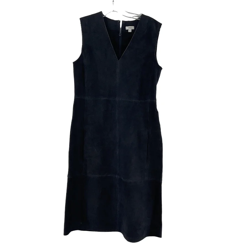 Reduced Prices Women's Vince Black Goat Leather Shift Dress Size 4 Preowned