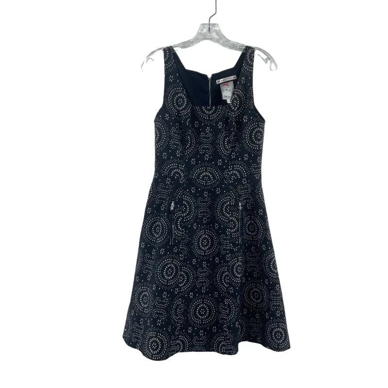 Daily Deals Yoana Baraschi Navy Printed Square Neck Fit & Flare Dress Womens Size 4