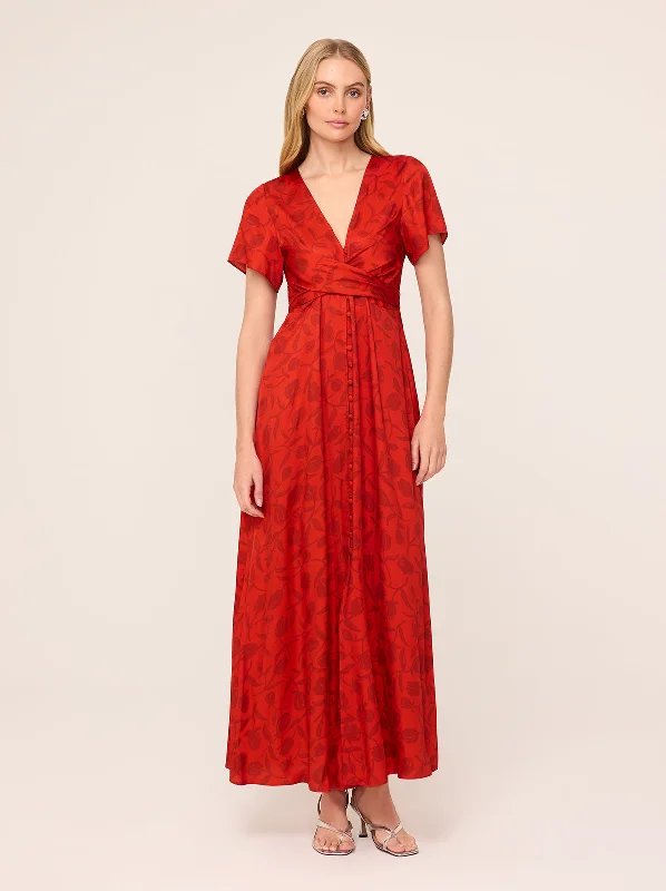 Blowout Sale Alex Red Tulip Print Dress