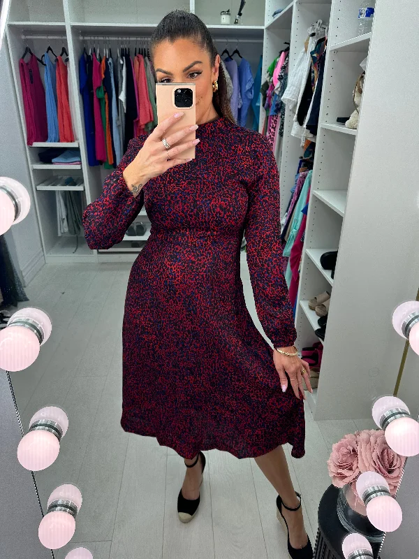 Customer Appreciation Sale Thalia Abstract Print Midi Dress