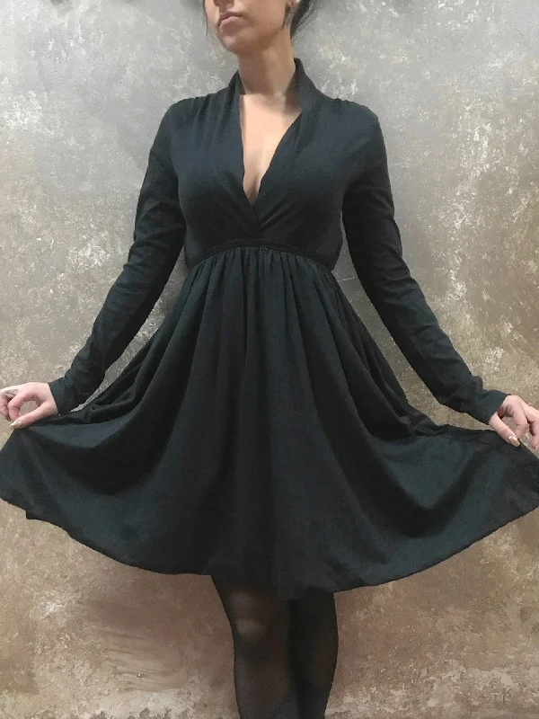 Friends and Family Sale Tough Luv Black Long Sleeve Goddess Dress