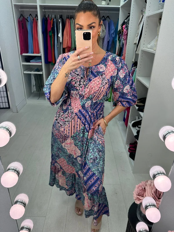 Lowest Prices Gemima Paisley Print Frill Hem Dress