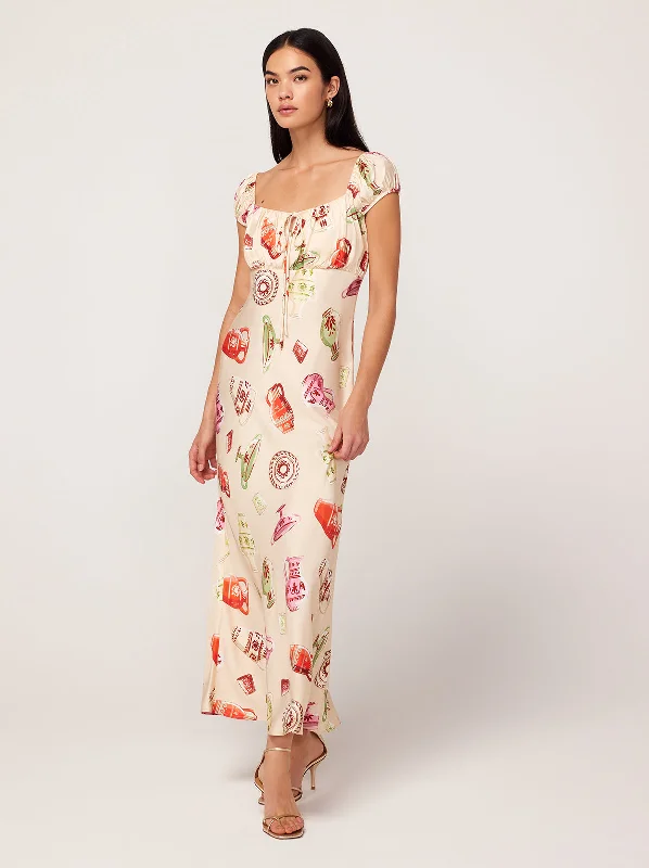 Exclusive Access Bess Ivory Pottery Print Maxi Dress