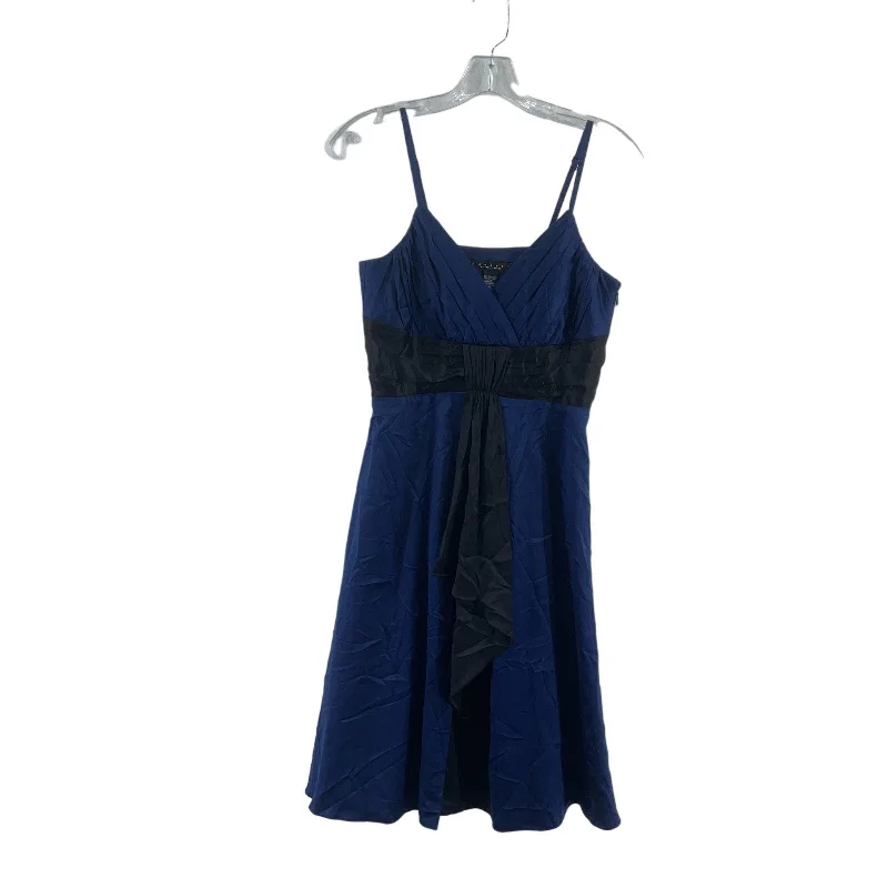 Super Savings Laundry Shelli Segal Silk Blend Navy Faux-Wrap Dress, Women’s Size 2, Preowned Super Savings Laundry Shelli Segal Silk Blend Navy Faux-Wrap Dress, Women’s Size 2, Preowned