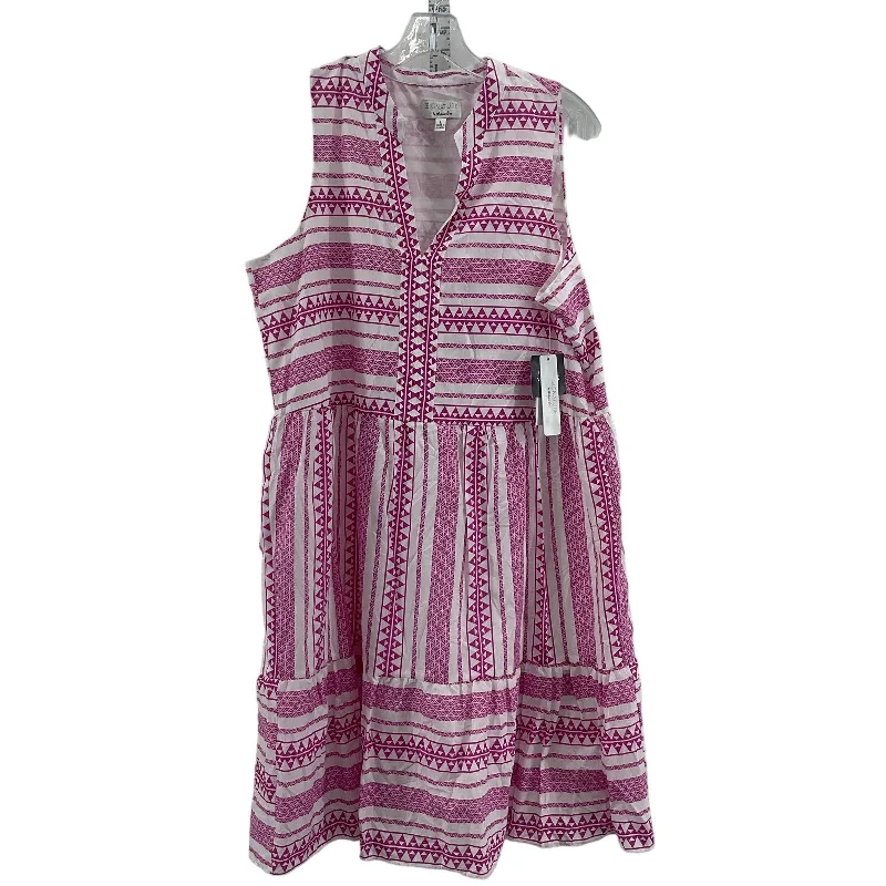 Today’s Deal New Signature by Robbie Bee Pink Cream Womens Midi Sundress Cotton Size L NWT Today’s Deal New Signature by Robbie Bee Pink Cream Womens Midi Sundress Cotton Size L NWT