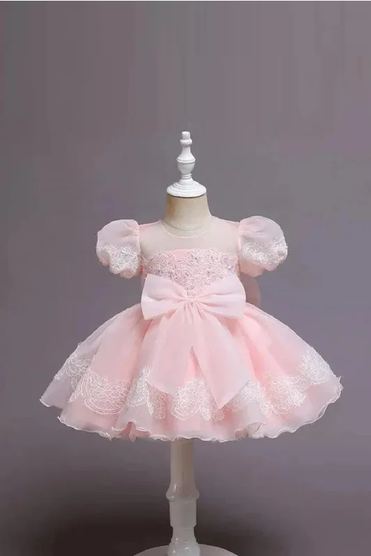 Shop and Save Flower Girl Dresses Pink With Bow Kid Wedding Party Gown Baby Girls Birthday Gowns Shop and Save Flower Girl Dresses Pink With Bow Kid Wedding Party Gown Baby Girls Birthday Gowns