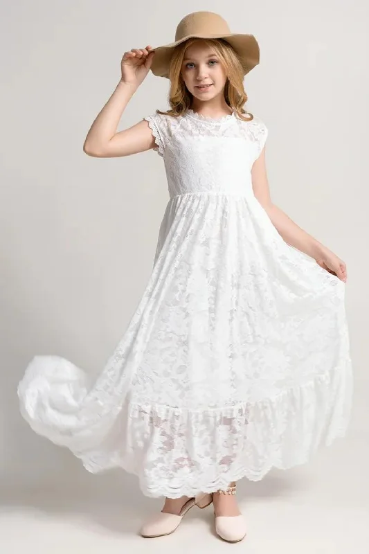 Final Clearance Summer Wedding Girl Cotton Girl Princess Long Dress Tank Top Children's Clothing