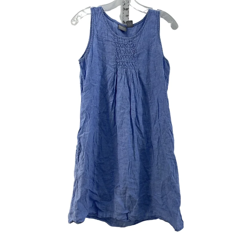 Deal Explosion Kenar Women's Blue Linen Shift Mini Dress, Size S, Preowned