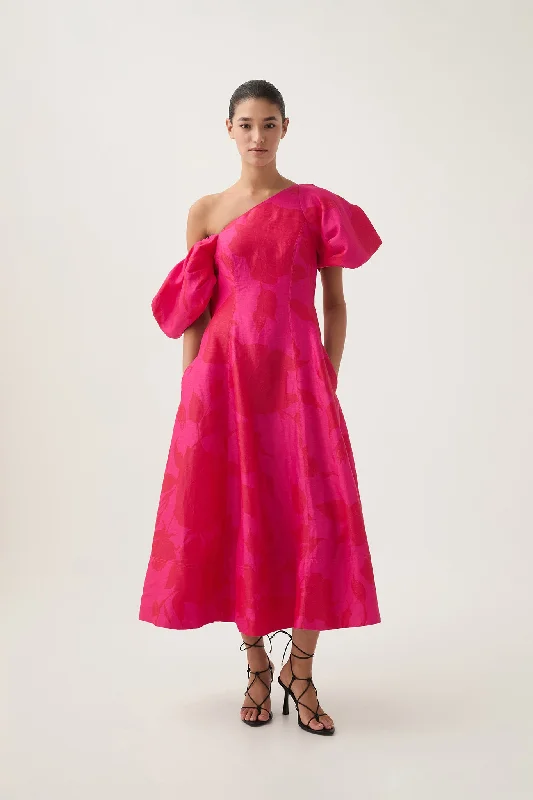 Take Advantage Arista Tulip Sleeve Midi Dress