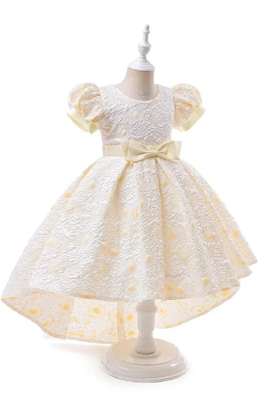 Final Clearance Flower Trailing Girls Princess Dresses For Kids Ball Gown Baby Clothes Children Wedding Party Formal Evening Prom