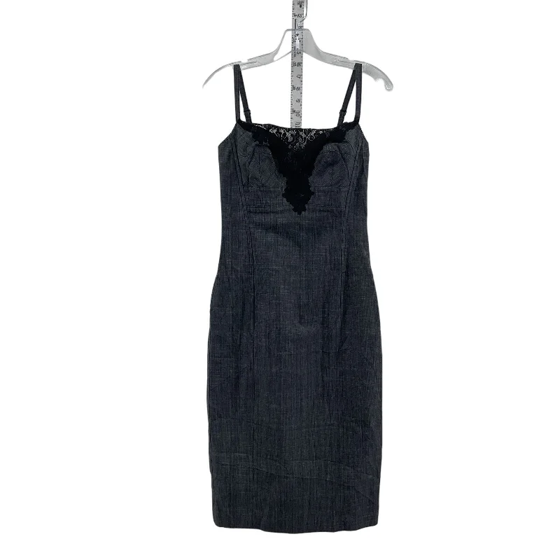 Price Rollback Ticci Tonetto Sheath Dress Gray Black Lace Women's Cotton Knee Length S New