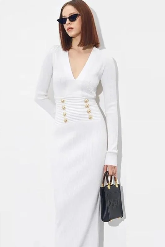 Factory Direct Sale Women Knitwear Dress Sheath Bodycon Party Dresses Night Clubwear Knitting