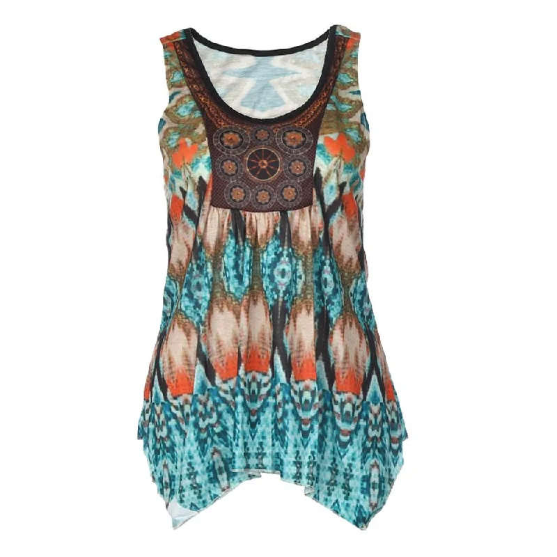 Closeout Sale New Women Fashion Floral Blouses Sexy Sleeveless Dress