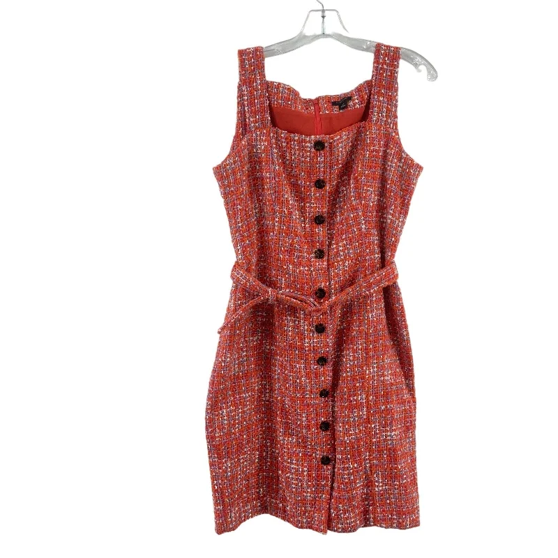Unbeatable Prices Ann Taylor Orange Tweed Button-Down Sleeveless Shift Dress Women’s 6P Preowned