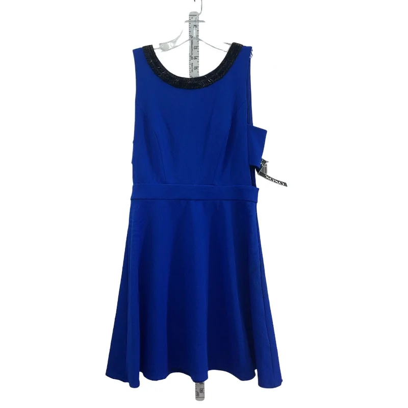 Bonus Savings XOXO Blue Jewel Bilee Fit & Flare Midi Dress M Polyester NWT Womens