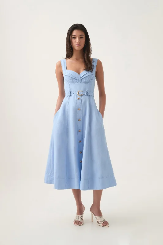 Deep Discounts Primary Belted Midi Dress