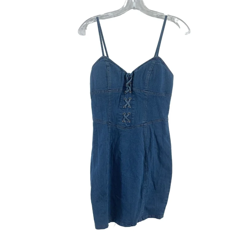 Get It Before It’s Gone Angel Biba Y2K Denim Spaghetti-Strap Bodycon Dress Womens Size 8 Cotton Preowned Get It Before It’s Gone Angel Biba Y2K Denim Spaghetti-Strap Bodycon Dress Womens Size 8 Cotton Preowned
