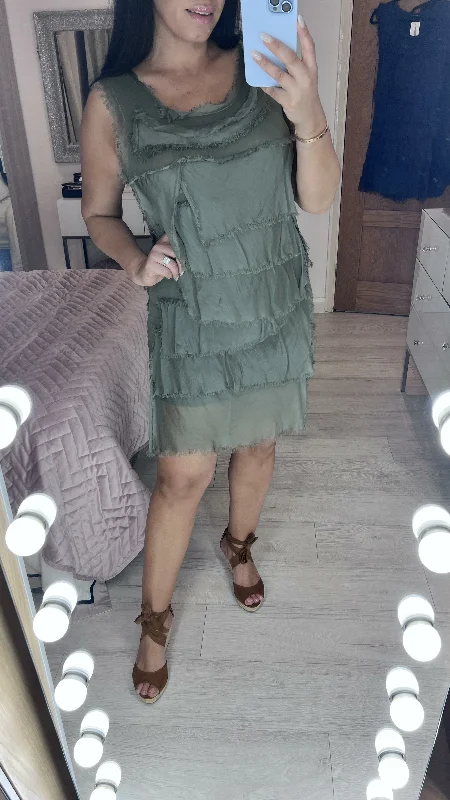 Today’s Deal Imanisa Silk Ruffle Dress