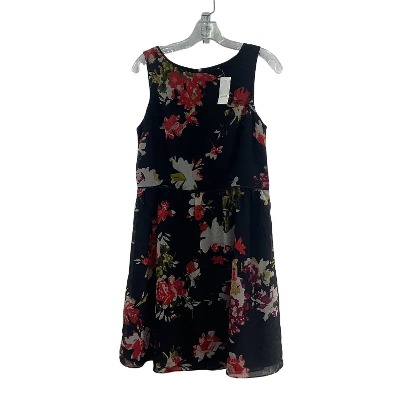 Daily Deals NWT LOFT Black Red Floral Print A-Line Dress Womens Size 6