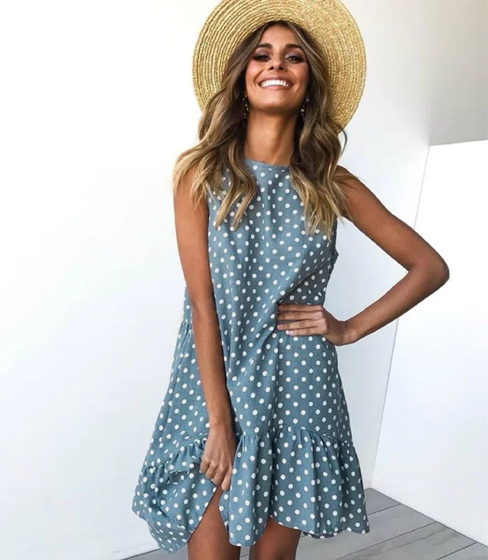 Sale Event Women's Summer Casual Sleeveless Beach Mini Dress | Plus Size