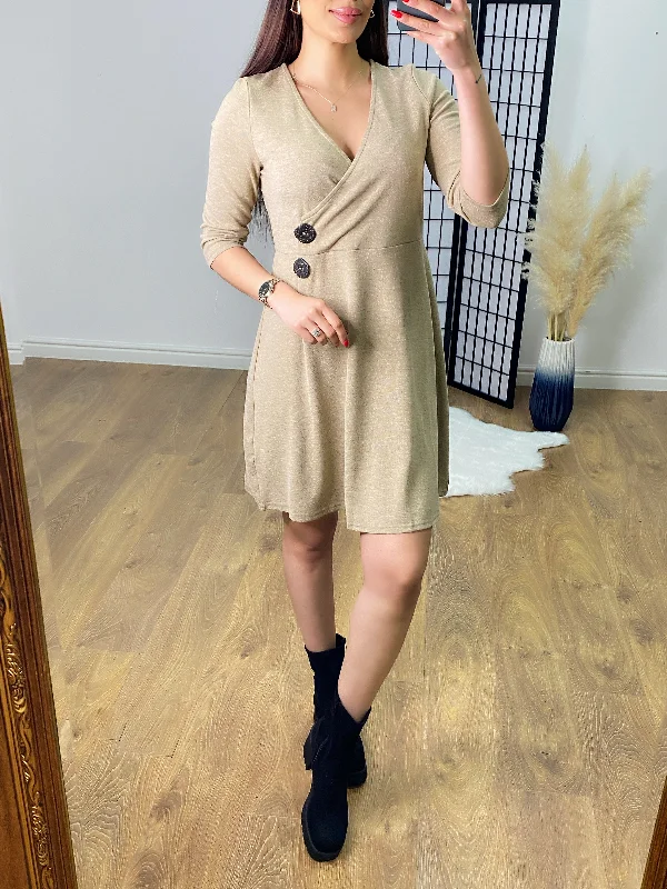 Today Only Nyra Wrap Front Button Detail Dress