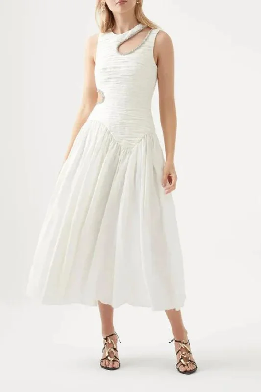 Major Savings Hollow Pleated Long Dress for Women