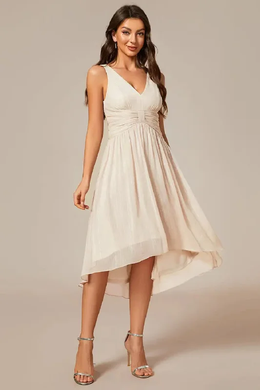 Discount Extravaganza Elegant Evening Dresses High-Low Glitter Sleeveless with Pleated Ever Pretty of Charcoal Wedding Discount Extravaganza Elegant Evening Dresses High-Low Glitter Sleeveless with Pleated Ever Pretty of Charcoal Wedding