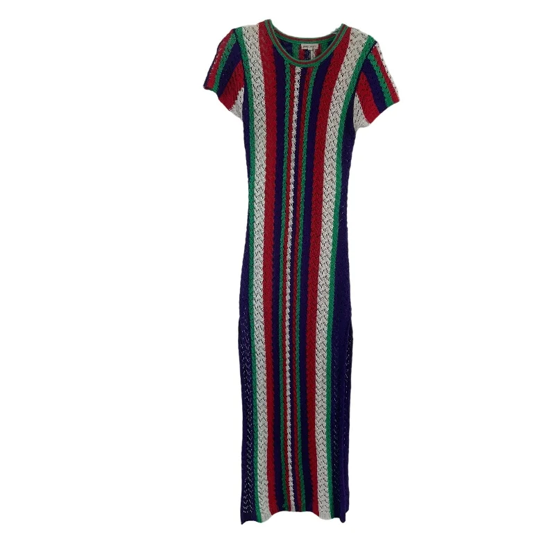 Hot Deal Love Sense Striped Knit Hi-Slit Acrylic Maxi Dress Women’s M Multicolor Preowned Hot Deal Love Sense Striped Knit Hi-Slit Acrylic Maxi Dress Women’s M Multicolor Preowned