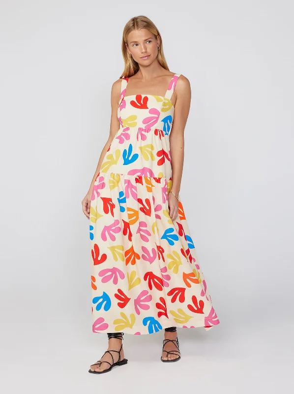 Super Sale Rae Multi Leaf Print Sun Dress