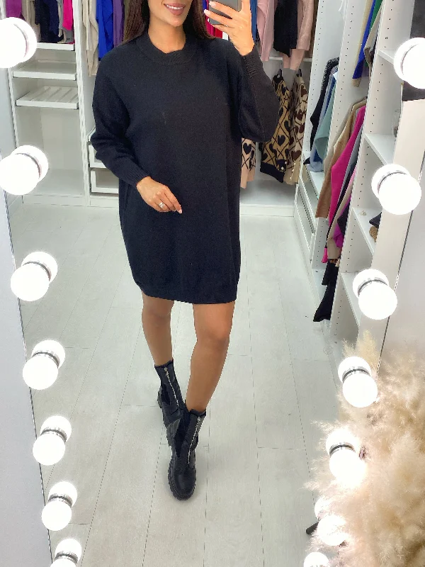 Midnight Madness Nisa Plain Oversized Jumper Dress