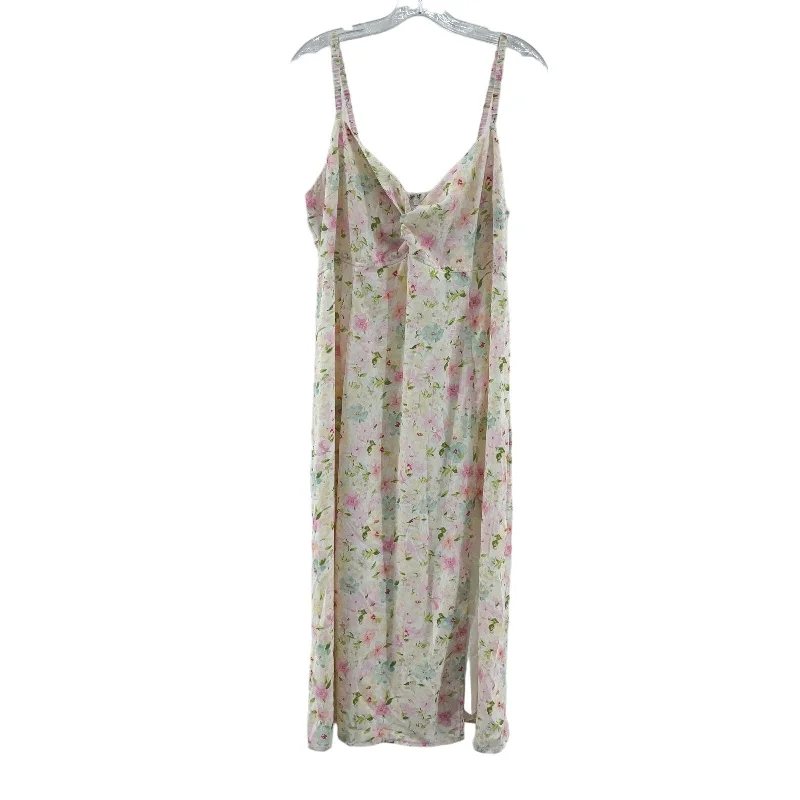 Special Savings NWT Abercrombie Cream Floral Spaghetti Strap Midi Dress Women’s Size XL Petite
