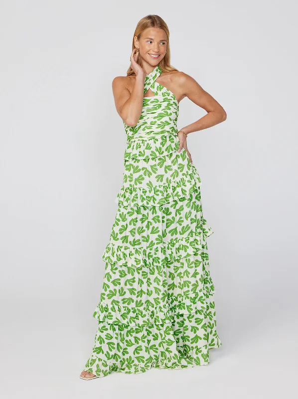 Customer Appreciation Sale Romily Leaf Print Maxi Dress