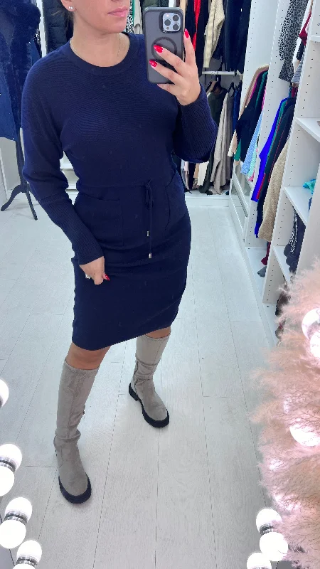 Time-Limited Offer Pebbles Plain Pocket Detailed Toggle Cinched Waist Knit Jumper Dress Time-Limited Offer Pebbles Plain Pocket Detailed Toggle Cinched Waist Knit Jumper Dress