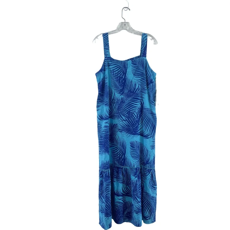 Sale Event Liz Claiborne Blue Tropical Print Linen-Rayon Midi Dress Women’s Medium NWT Sale Event Liz Claiborne Blue Tropical Print Linen-Rayon Midi Dress Women’s Medium NWT