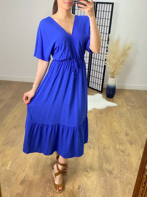 Crazy Deals Gosling Tie Back Angel Sleeve Maxi Dress