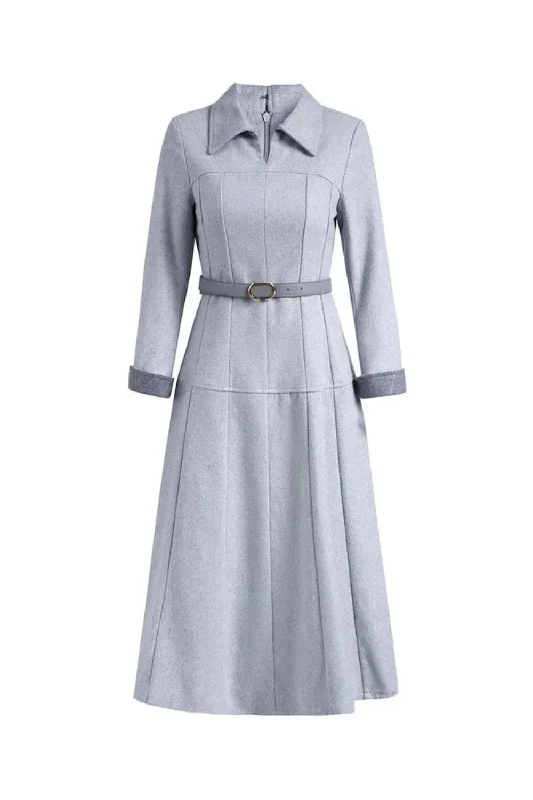 Seasonal Clearance Autumn Winter Women dress Collar Nine quarter sleeves Lace up Commuting Elegance Dresses Seasonal Clearance Autumn Winter Women dress Collar Nine quarter sleeves Lace up Commuting Elegance Dresses