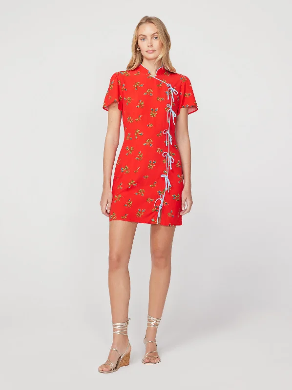 Big Discounts Harlow Red Rosebud Mini Dress