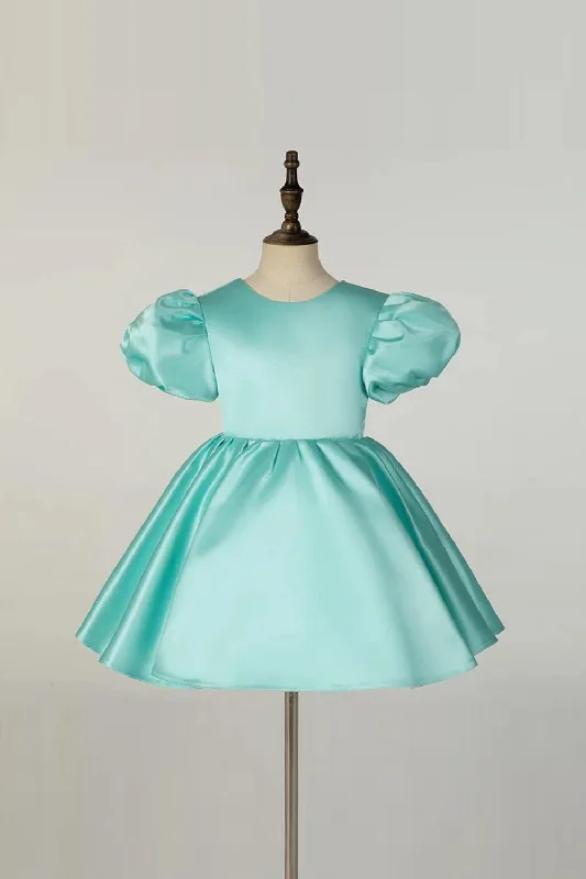 Instant Discount Girls Bright Green Satin Dresses Birthday Party Short Evening Gowns Elegant Wedding Bridesmaid Instant Discount Girls Bright Green Satin Dresses Birthday Party Short Evening Gowns Elegant Wedding Bridesmaid