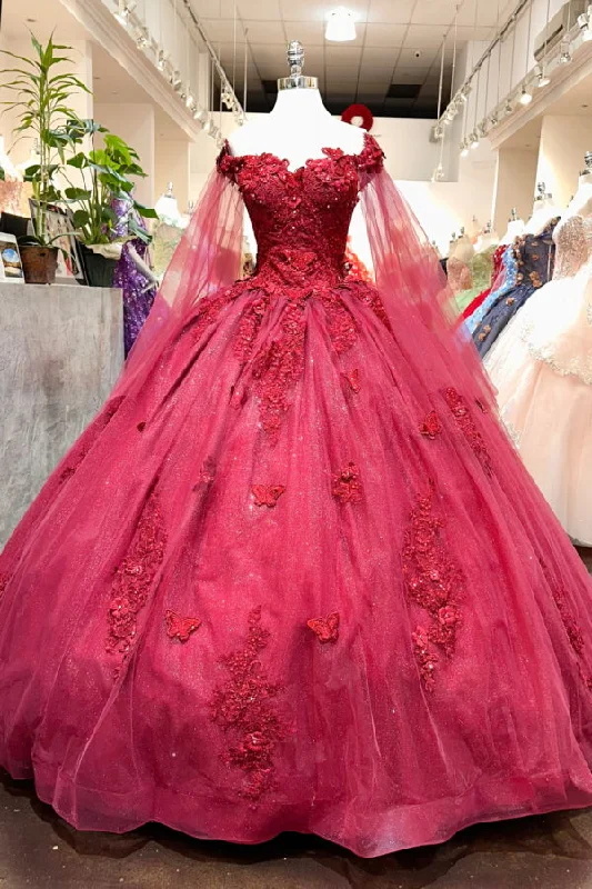 Price Cut Hunter Green Long Sleeves 3D Flowers Quinceanera Dresses Appliqued