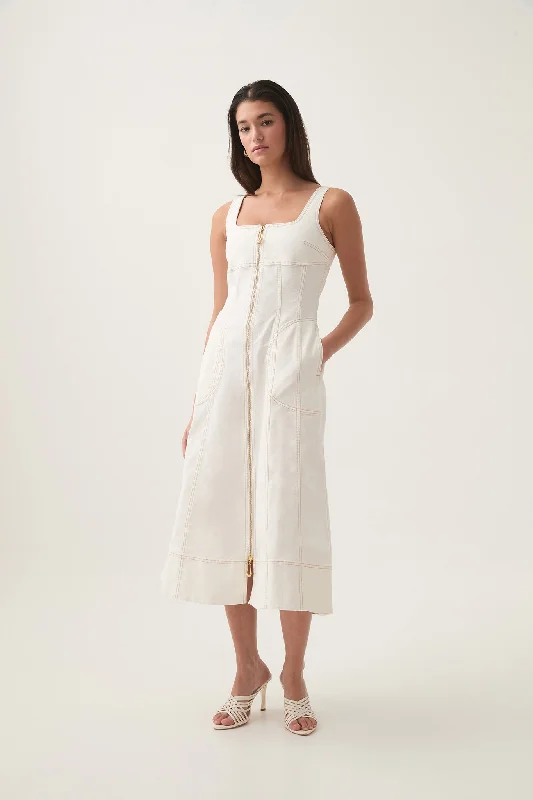 Warehouse Sale Emilie Denim Midi Dress