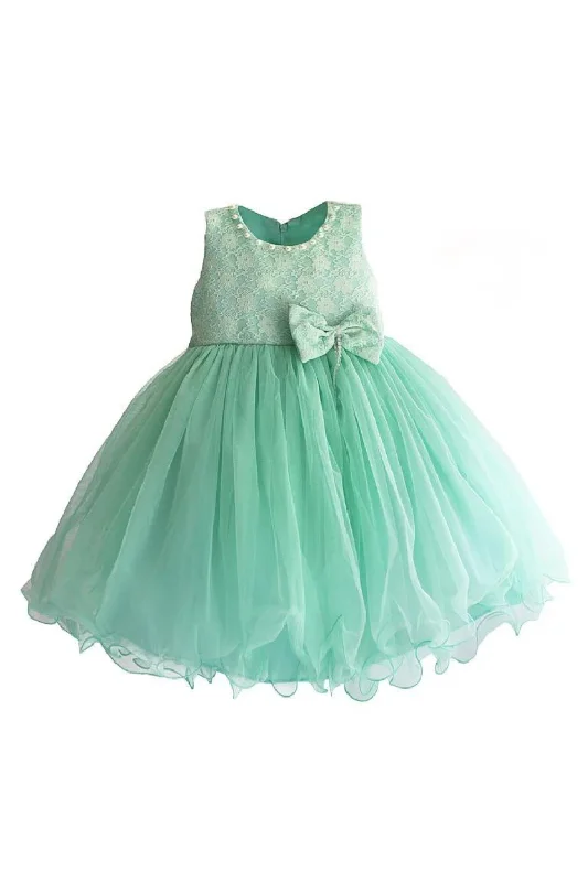 Bargain Bin Girls Dress Pearl Collar Lace Flower Wedding Princess Dress Girls Clothes