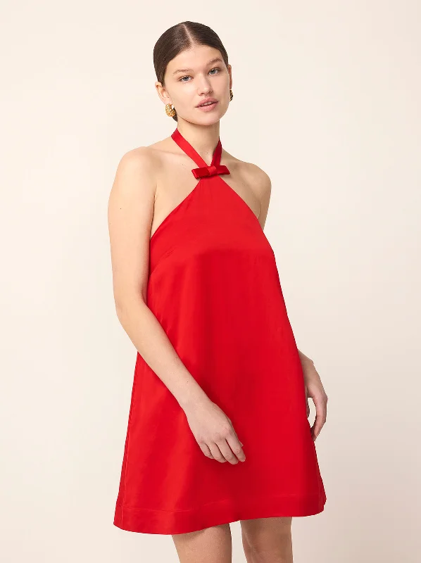 Seasonal Clearance Morgan Red Satin Mini Dress