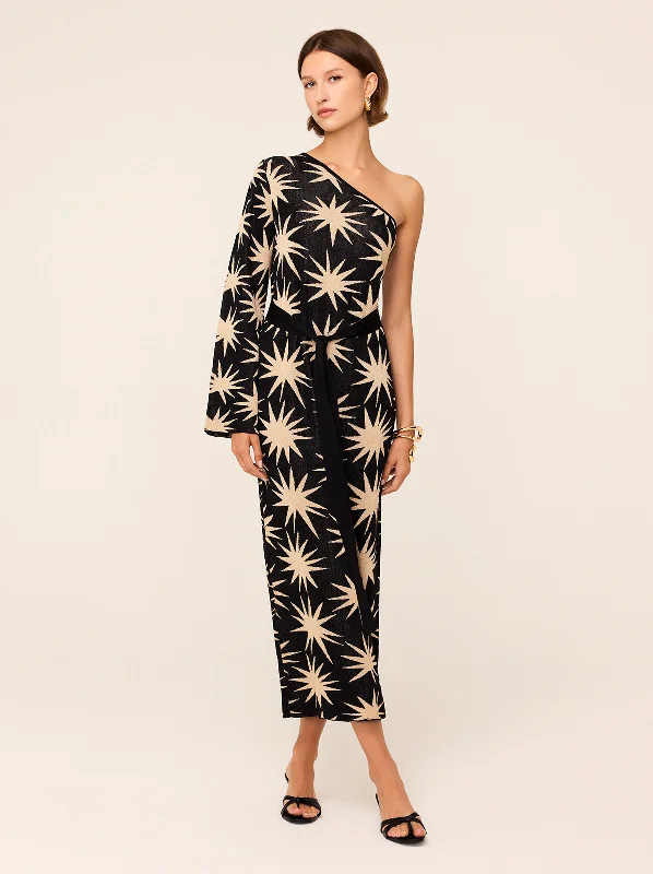 Value Deals Esme Star Lurex One Shoulder Knit Dress
